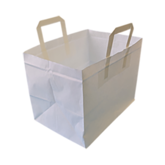 Papiertragetasche wei&szlig;